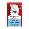 Load image into Gallery viewer, Purina GOURMET Mon Petit Intense Cod, Sardine & Salmon 6x50g
