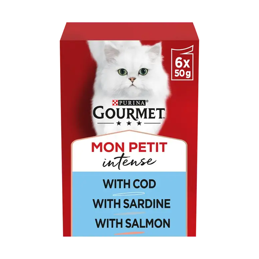 Purina GOURMET Mon Petit Intense Cod, Sardine & Salmon 6x50g