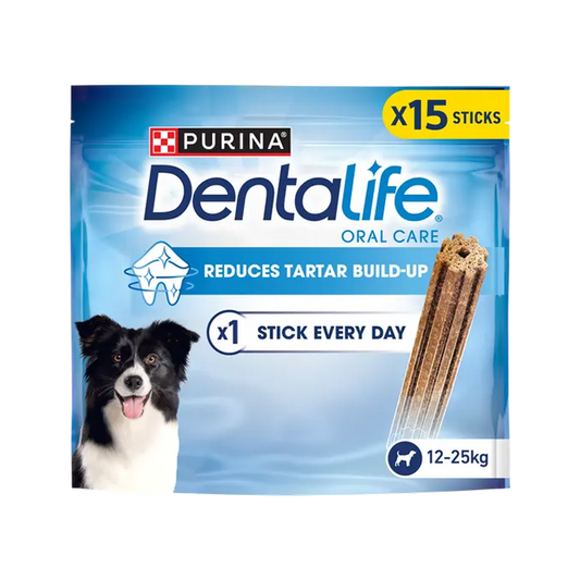 Purina Dentalife Daily Oral Care Dental Chews for Medium Dogs 15pk