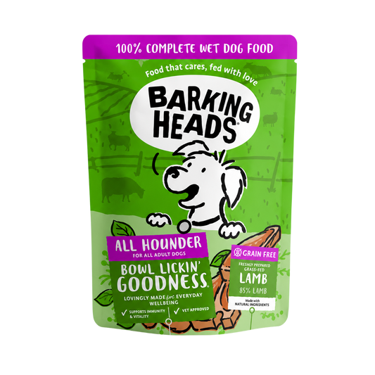 Barking Heads Bowl Lickin' Goodness Lamb Wet Dog Food - All Hounder 300g