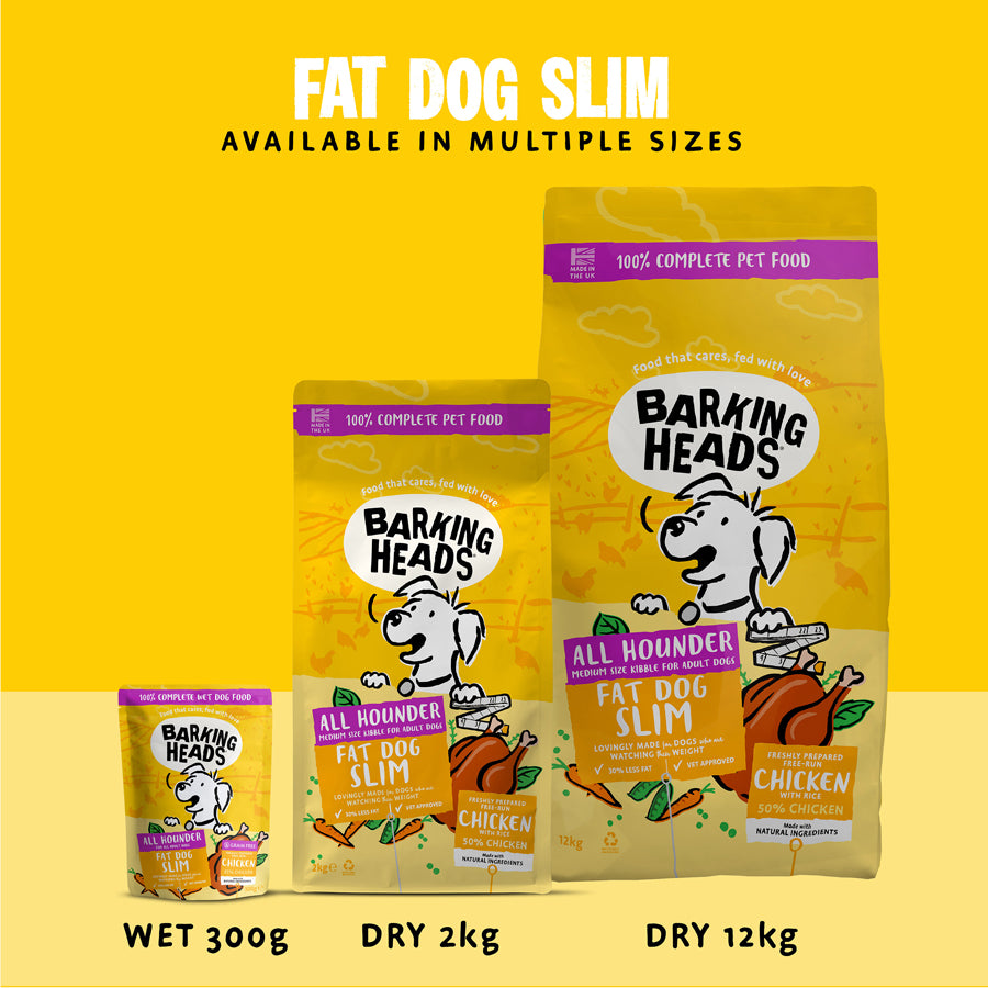 Barking Heads Fat Dog Slim Light Wet Dog Food - Chicken 300g