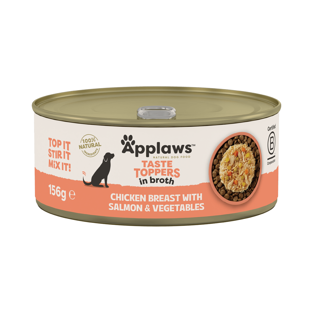 Applaws Taste Toppers Natural Wet Dog Food Chicken & Salmon 156g
