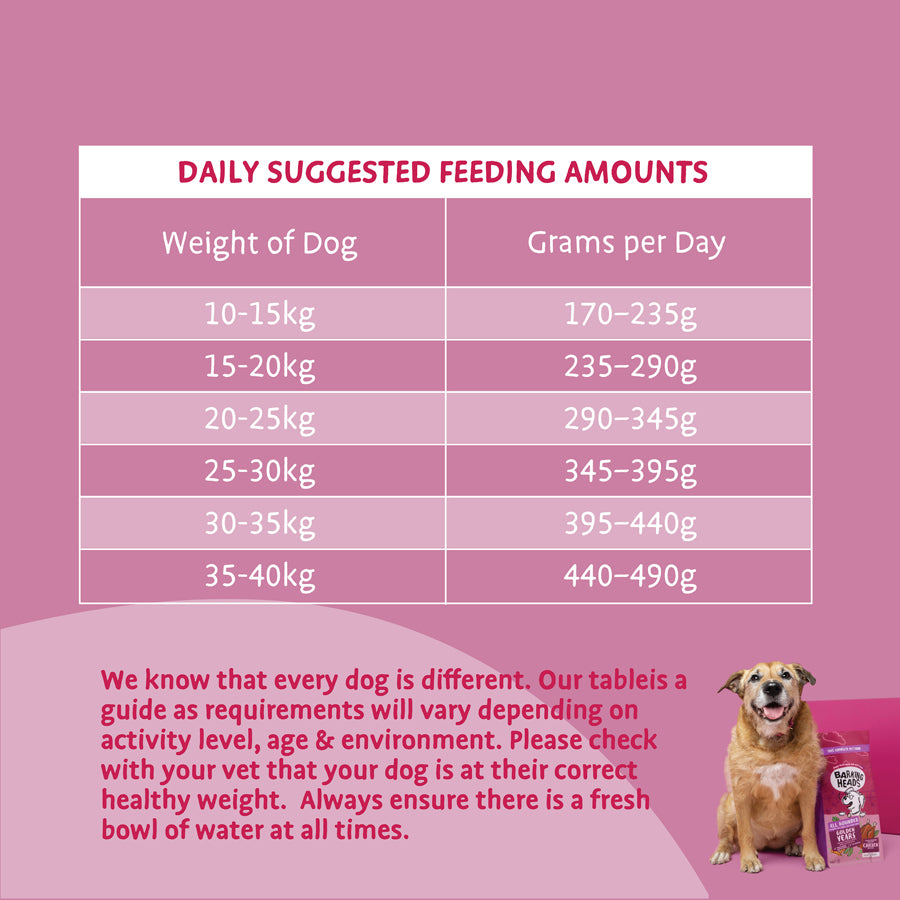 Barking Heads Golden Years Chicken Dry Dog Food - All Hounder 2kg