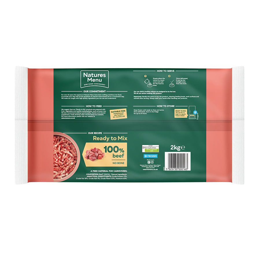 Natures Menu 100% Beef Freeflow 2kg