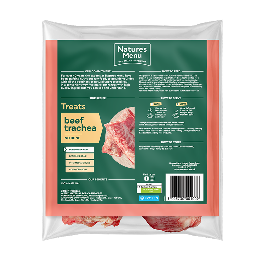 Natures Menu Frozen Treats - Beef Trachea 2 Pieces