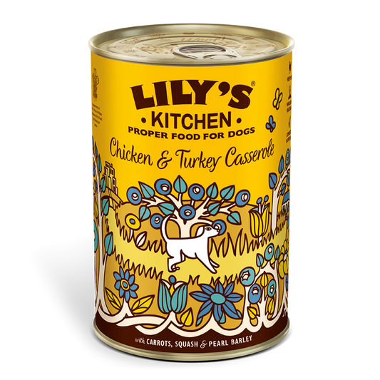 Lily's Kitchen Wet Dog Food - Homestyle Chicken & Turkey Casserole 400g