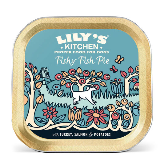 Lily's Kitchen Wet Dog Food Tray - Fishy Fish Pie w/ Peas 150g