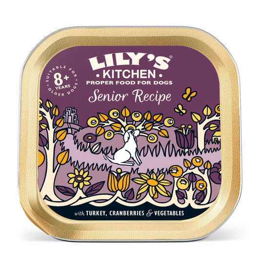 Lily's Kitchen Wet Dog Food Tray - Senior Recipe w/ Turkey 150g