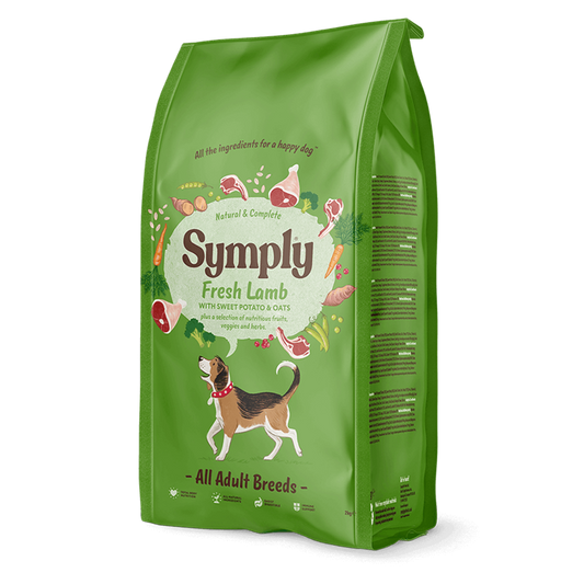 Symply Fresh Lamb dry dog food for all dog breeds pack shot